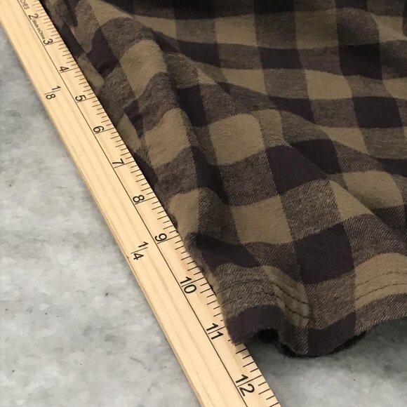 Bottoms Out Shorts Mens XL Brown Tan Plaid Flannel Lounge Sleep Drawstring Cargo - Picture 8 of 8